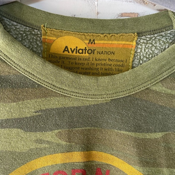 Aviator Nation Camo Aspen Crewneck Sweatshirt - Picture 4 of 5